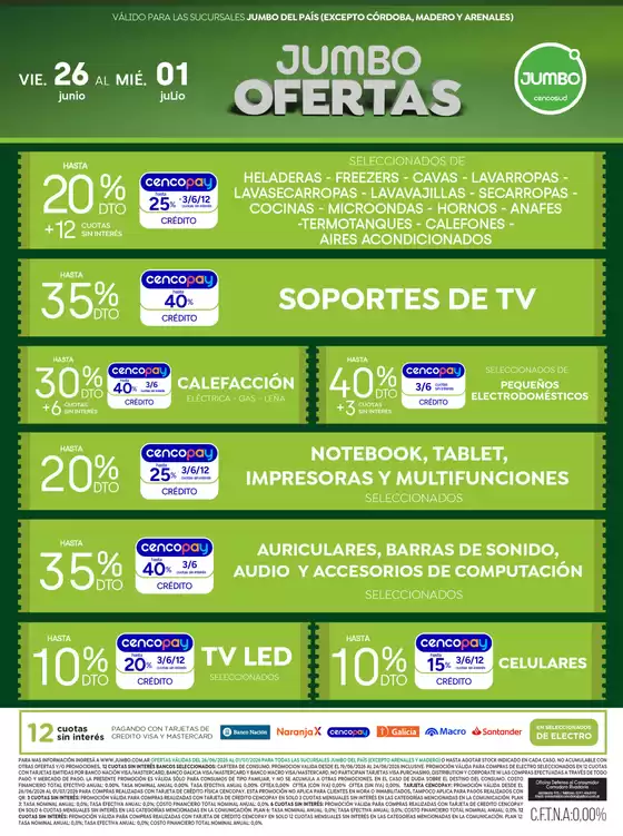 Catálogo Jumbo en Caseros | Ofertas | Electro y Hogar | 2026-06-26T00:00:00.000Z - 2026-07-01T00:00:00.000Z