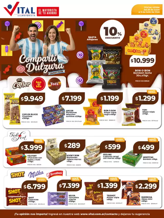 Catálogo Supermayorista Vital | Compartí dulzura | | 2026-06-29T00:00:00.000Z - 2026-07-05T00:00:00.000Z