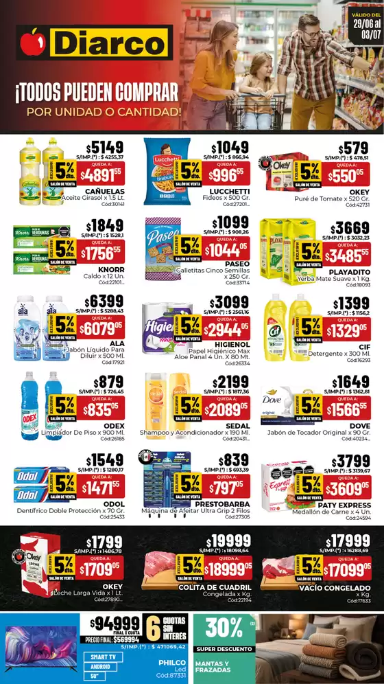 Catálogo Diarco | OFERTAS GBA | 2026-06-29T00:00:00.000Z - 2026-07-03T00:00:00.000Z