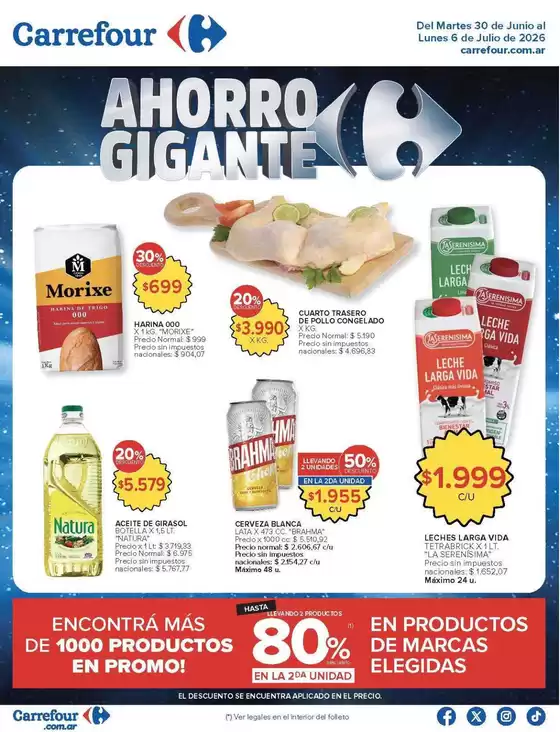 Catálogo Carrefour | Carrefour Hiper 30 Junio | 2026-06-30T00:00:00.000Z - 2026-07-07T00:00:00.000Z