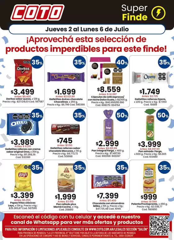 Catálogo Coto | Coto Afiche Salon Productos Motivo | 2026-07-02T00:00:00.000Z - 2026-07-06T00:00:00.000Z