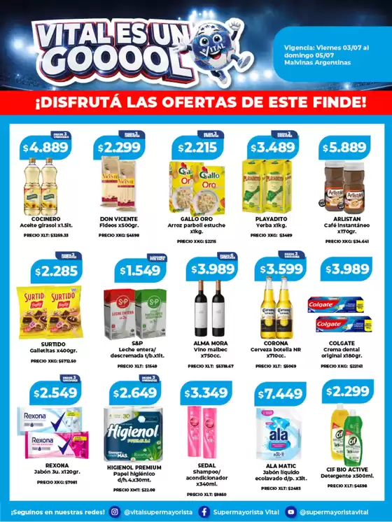Catálogo Supermayorista Vital | Promociones actuales | 2026-07-03T00:00:00.000Z - 2026-07-05T00:00:00.000Z