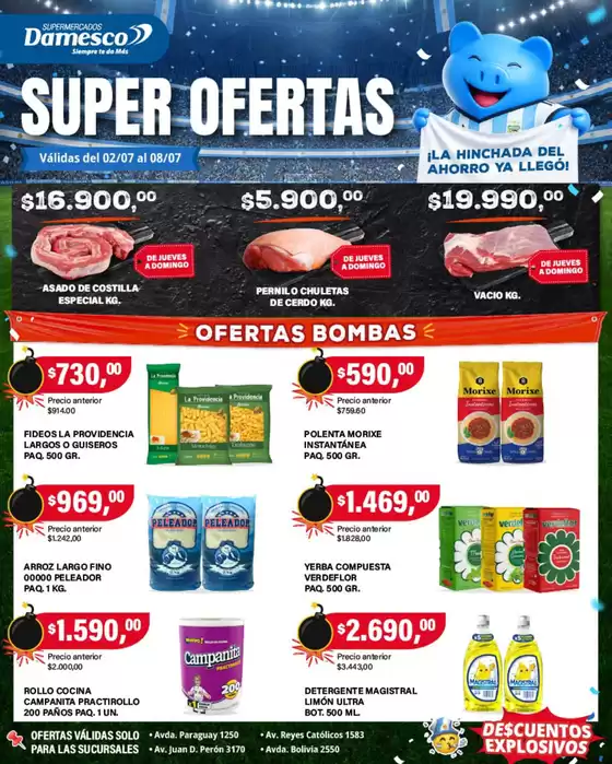 Catálogo Supermercados Damesco | Ofertas minoristas 2 al 8 07 | 2026-07-02T00:00:00.000Z - 2026-07-08T00:00:00.000Z