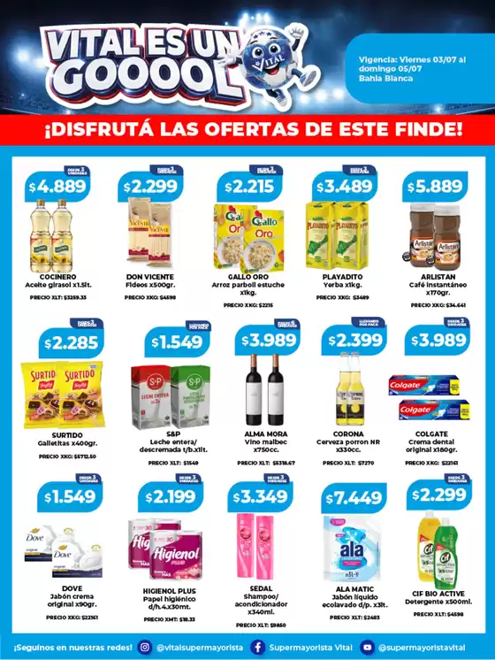 Catálogo Supermayorista Vital | Ofertas principales y descuentos | 2026-07-03T00:00:00.000Z - 2026-07-05T00:00:00.000Z