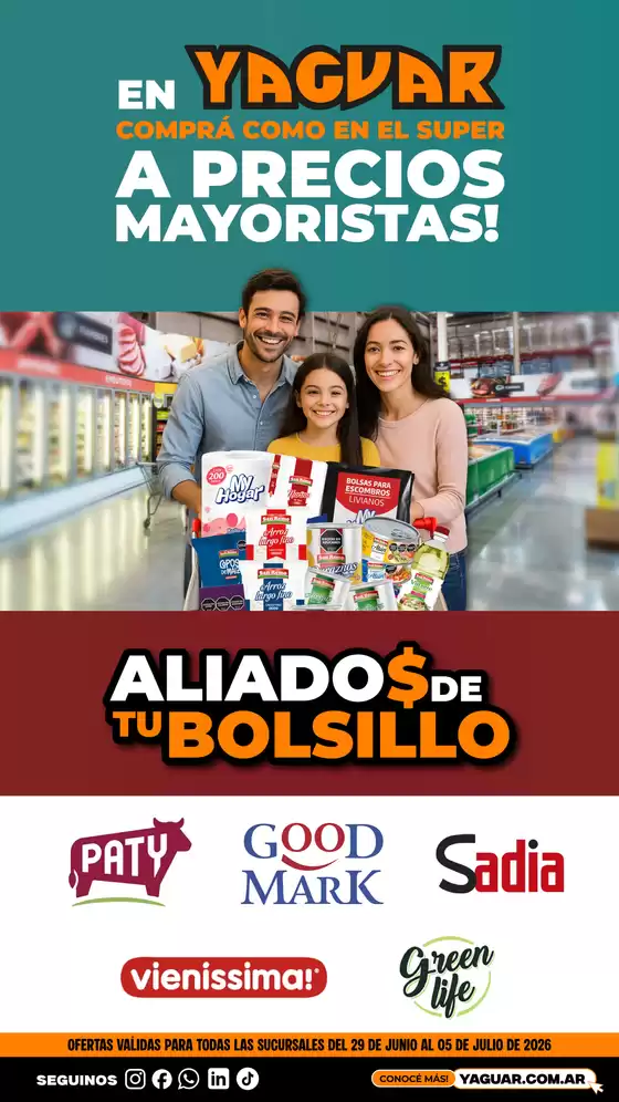 Catálogo Supermercados Yaguar en Hurlingham | ALIADOS 1592 1782991516 | 2026-06-29T00:00:00.000Z - 2026-07-05T00:00:00.000Z
