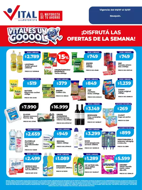 Catálogo Supermayorista Vital | Ofertas y gangas exclusivas | 2026-07-06T00:00:00.000Z - 2026-07-12T00:00:00.000Z