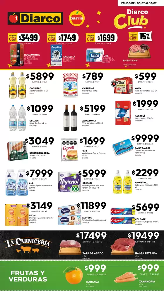 Catálogo Diarco | OFERTAS DIARCO BARRIO | 2026-07-06T00:00:00.000Z - 2026-07-10T00:00:00.000Z