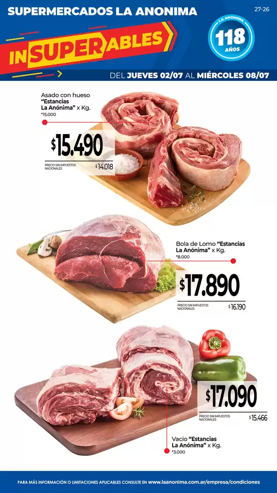 Catálogo La Anonima | Frescos | 2026-07-02T00:00:00.000Z - 2026-07-08T00:00:00.000Z