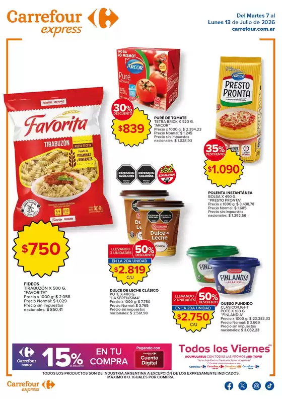 Catálogo Carrefour Express en San Francisco Solano | Carrefour Express 07 Julio | 2026-07-07T00:00:00.000Z - 2026-07-14T00:00:00.000Z
