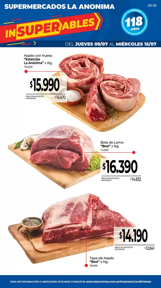 Catálogo La Anonima | Frescos | 2026-07-09T00:00:00.000Z - 2026-07-15T00:00:00.000Z