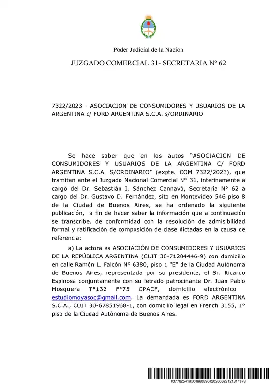 Catálogo Ford | Far judicial edicto ford takata. | 2026-07-09T00:00:00.000Z - 2026-07-23T00:00:00.000Z