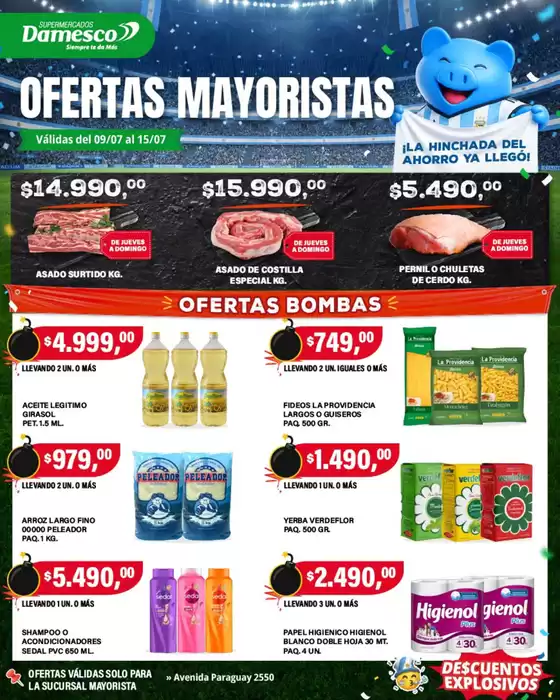 Catálogo Supermercados Damesco | Ofertas mayorista 9 al 15 07 | 2026-07-09T00:00:00.000Z - 2026-07-15T00:00:00.000Z