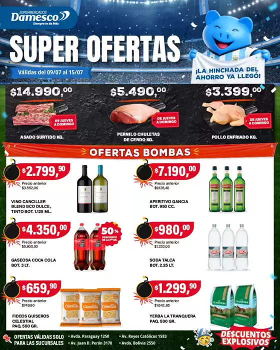 Catálogo Supermercados Damesco | Ofertas minoristas 9 al 15 07 | 2026-07-09T00:00:00.000Z - 2026-07-15T00:00:00.000Z