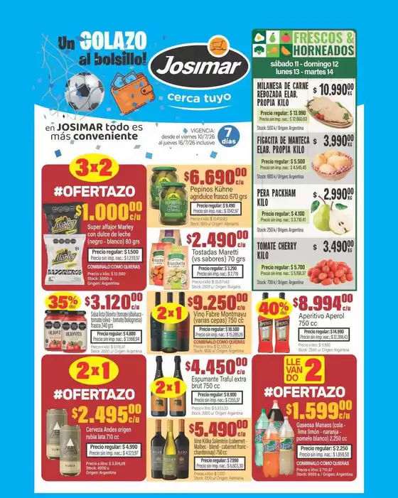 Catálogo Josimar en Villa Ballester | Excelente oferta para todos los clientes | 2026-07-10T00:00:00.000Z - 2026-07-16T00:00:00.000Z