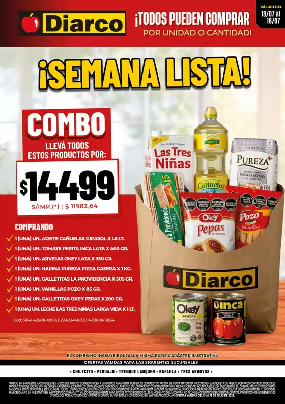 Catálogo Diarco | SEMANA LISTA | 2026-07-13T00:00:00.000Z - 2026-07-16T00:00:00.000Z