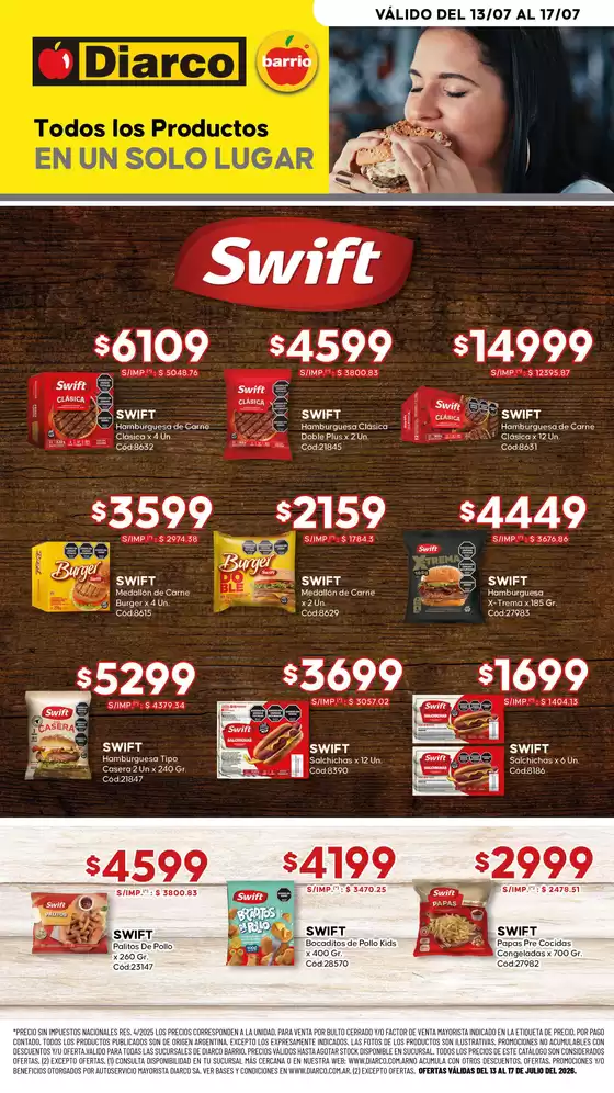 Catálogo Diarco | ESPECIAL SWIFT | 2026-07-13T00:00:00.000Z - 2026-07-17T00:00:00.000Z