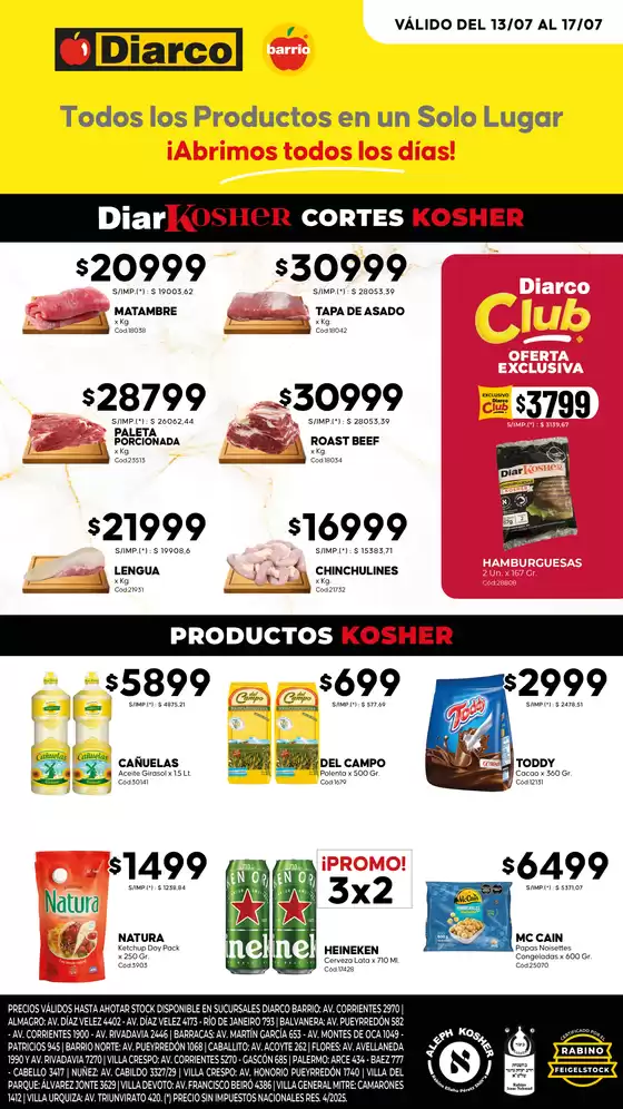 Catálogo Diarco | OFERTAS KOSHER | 2026-07-13T00:00:00.000Z - 2026-07-17T00:00:00.000Z