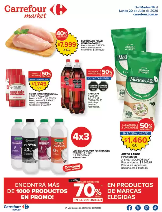 Catálogo Carrefour Market en Trujui | Carrefour Market 14 Julio | 2026-07-14T00:00:00.000Z - 2026-07-21T00:00:00.000Z