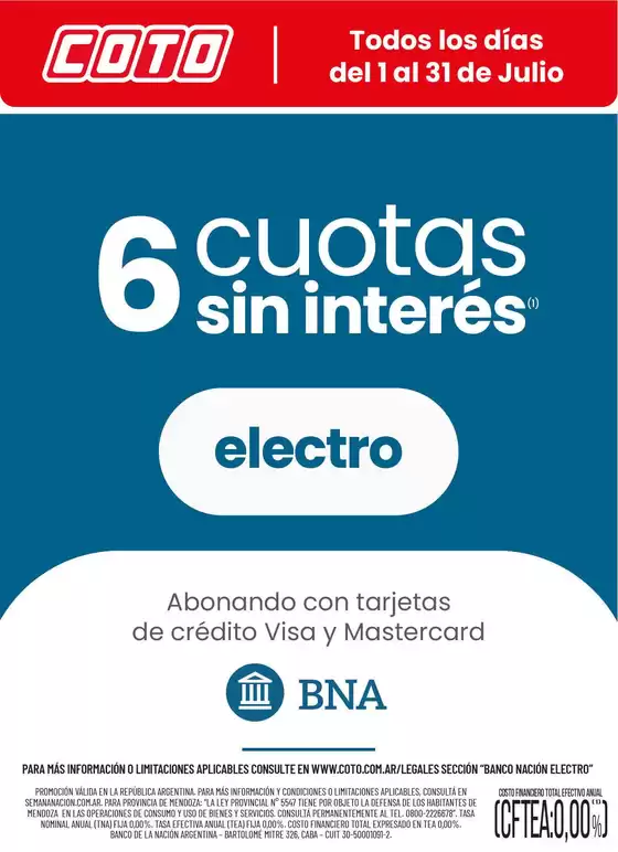 Catálogo Coto | Coto BNAElectro Julio | 2026-07-01T00:00:00.000Z - 2026-07-31T00:00:00.000Z