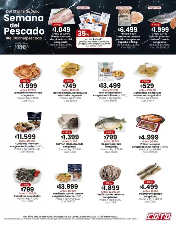 Catálogo Coto en San Martín | Coto Semanadel Pescado | 2026-07-13T00:00:00.000Z - 2026-07-19T00:00:00.000Z