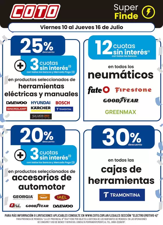 Catálogo Coto en San Martín | Coto Electro Motivo 4 | 2026-07-10T00:00:00.000Z - 2026-07-16T00:00:00.000Z