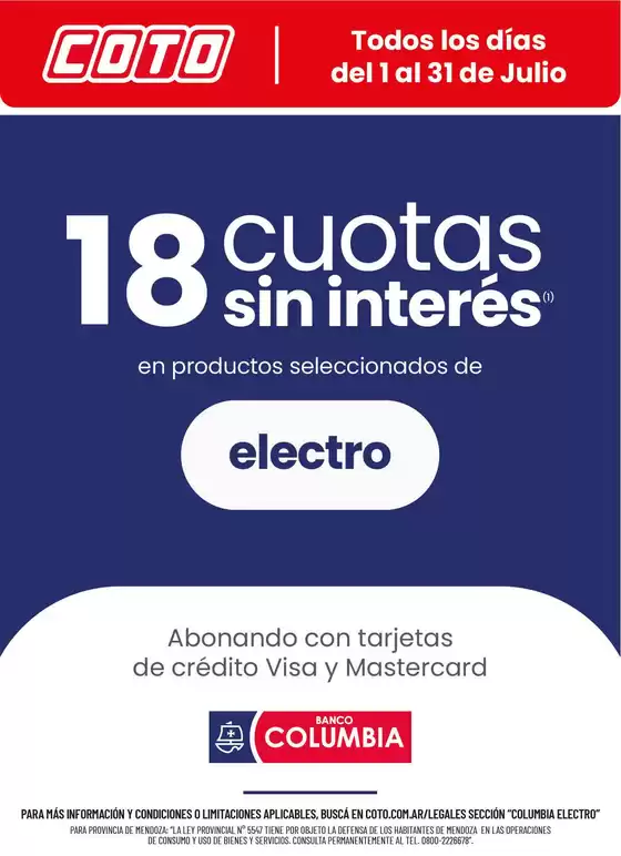 Catálogo Coto | Coto Columbia Electro Julio | 2026-07-01T00:00:00.000Z - 2026-07-31T00:00:00.000Z