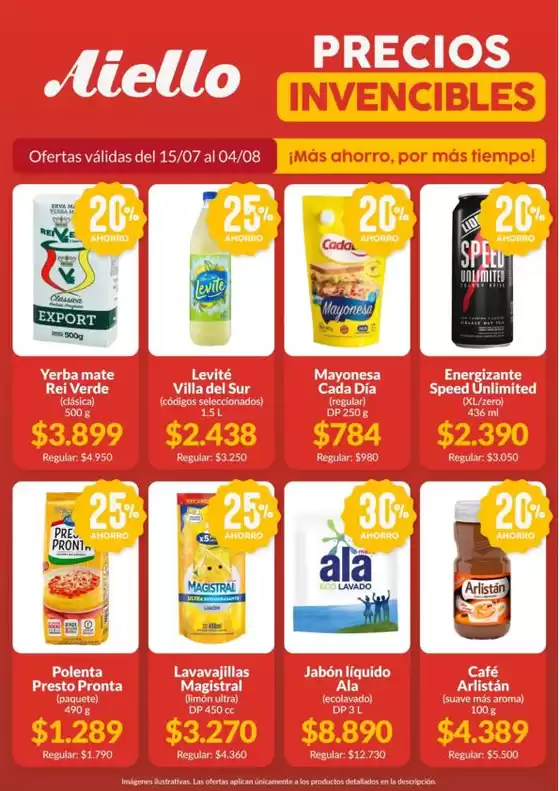 Catálogo Supermercados Aiello | Nuestras mejores ofertas para ti | 2026-07-15T00:00:00.000Z - 2026-08-04T00:00:00.000Z