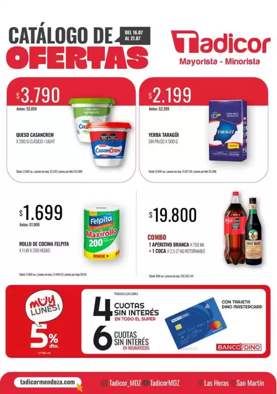 Catálogo Supermercados Tadicor en Tristán Suárez | Catálogo Supermercados Tadicor | 2026-07-16T00:00:00.000Z - 2026-07-21T00:00:00.000Z