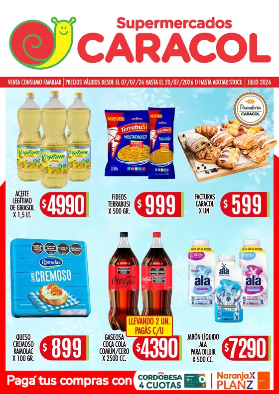 Catálogo Supermercados Caracol | C276664ad17fd343cce27a55a0eb355db353efe0 | 2026-07-07T00:00:00.000Z - 2026-07-20T00:00:00.000Z