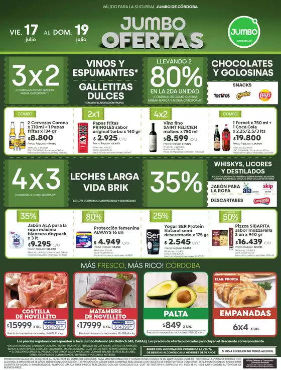 Catálogo Jumbo en Salliqueló | Ofertas Córdoba | 2026-07-16T00:00:00.000Z - 2026-07-19T00:00:00.000Z