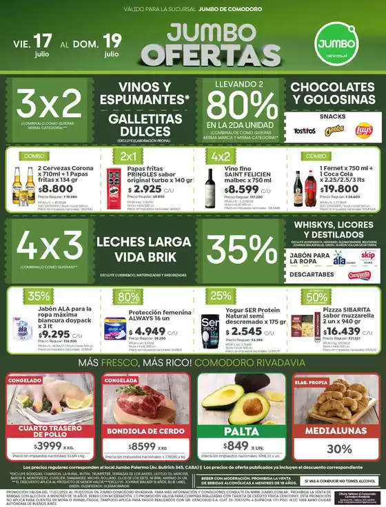 Catálogo Jumbo en Salliqueló | Ofertas Comodoro | 2026-07-16T00:00:00.000Z - 2026-07-19T00:00:00.000Z