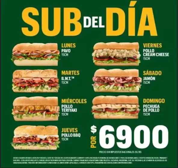 Catálogo Subway | Promocion! | 2026-07-17T00:00:00.000Z - 2026-07-31T00:00:00.000Z