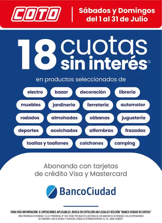 Catálogo Coto | Coto Banco Ciudad 18 Julio | 2026-07-01T00:00:00.000Z - 2026-07-31T00:00:00.000Z