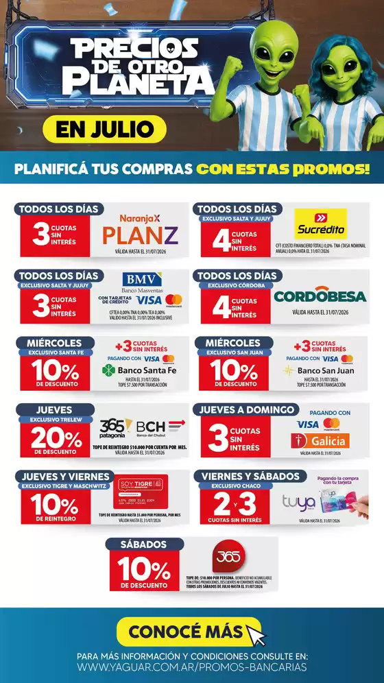 Catálogo Supermercados Yaguar | RRSS Financiacion JULIO PDOP FLYER PROMOS 1783714502 | 2026-07-01T00:00:00.000Z - 2026-07-31T00:00:00.000Z