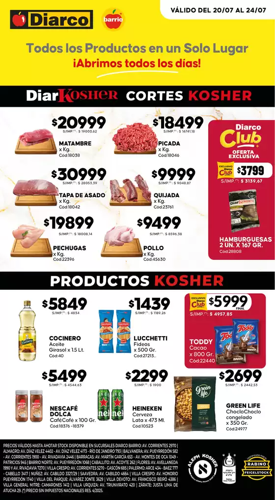 Catálogo Diarco | OFERTAS KOSHER | 2026-07-20T00:00:00.000Z - 2026-07-24T00:00:00.000Z