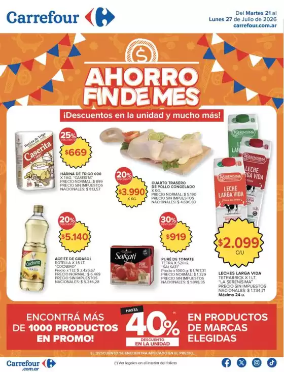 Catálogo Carrefour | Carrefour Hiper 21 Julio | 2026-07-21T00:00:00.000Z - 2026-07-28T00:00:00.000Z