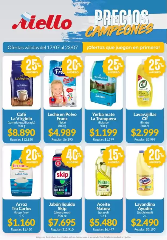 Catálogo Supermercados Aiello | Ofertas Supermercados Aiello | 2026-07-17T00:00:00.000Z - 2026-07-23T00:00:00.000Z