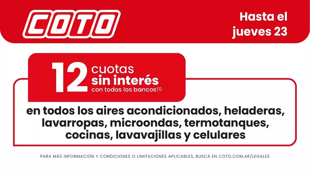Catálogo Coto | Coto elec 01 | 2026-07-21T00:00:00.000Z - 2026-07-23T00:00:00.000Z