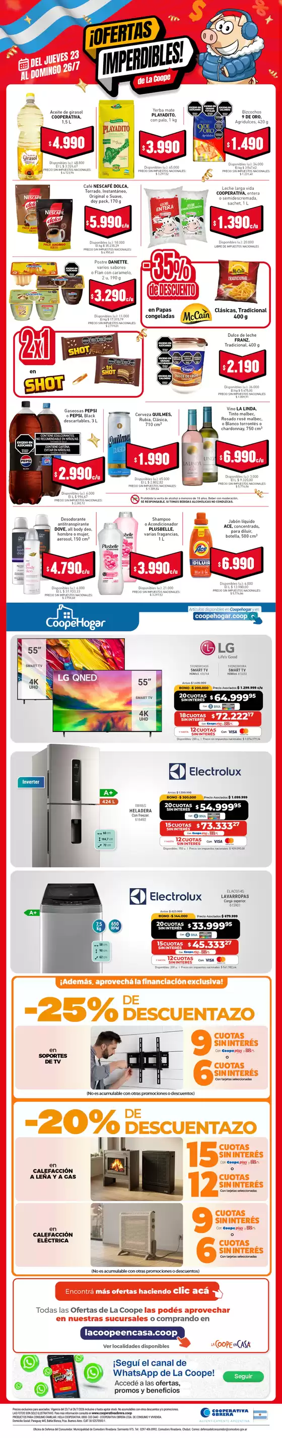 Catálogo Cooperativa Obrera | Ofertas Cooperativa Obrera | 2026-07-23T00:00:00.000Z - 2026-07-26T00:00:00.000Z