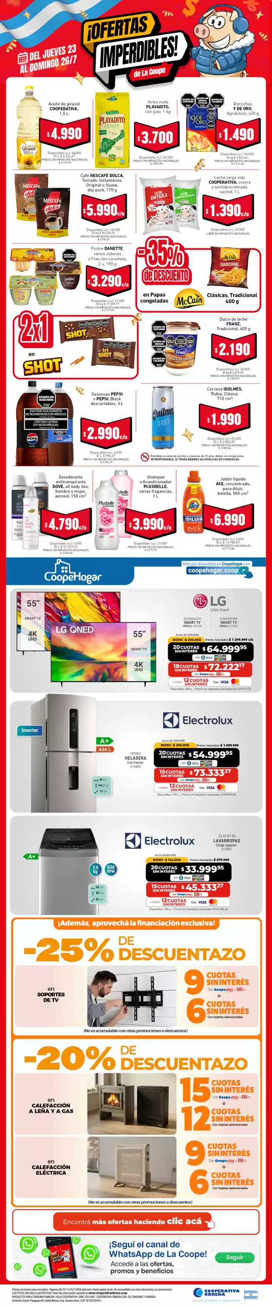 Catálogo Cooperativa Obrera | Imperdibles 23072026 LB | 2026-07-23T00:00:00.000Z - 2026-07-26T00:00:00.000Z