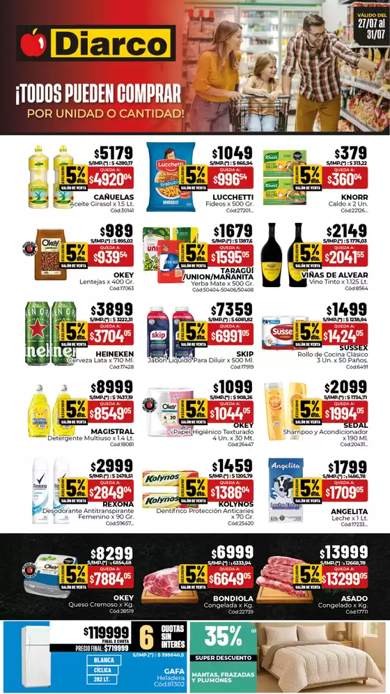 Catálogo Diarco | OFERTAS INTERIOR | 2026-07-27T00:00:00.000Z - 2026-07-31T00:00:00.000Z