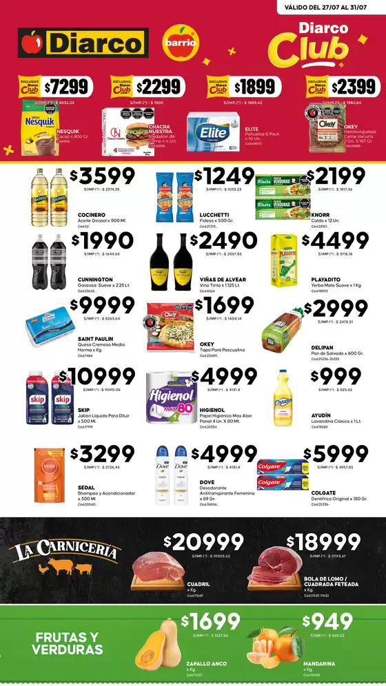 Catálogo Diarco | OFERTAS DIARCO BARRIO | 2026-07-27T00:00:00.000Z - 2026-07-31T00:00:00.000Z