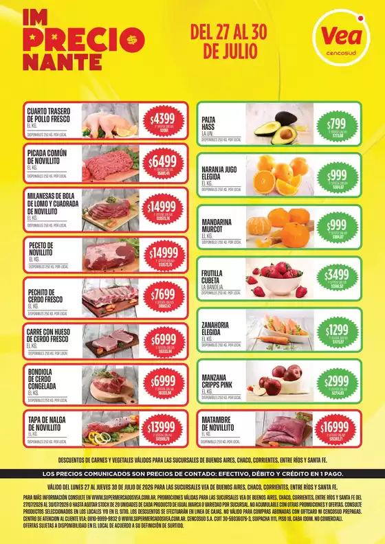 Catálogo Supermercados Vea | Volante Semanal BA y Nea | 2026-07-27T00:00:00.000Z - 2026-07-30T00:00:00.000Z