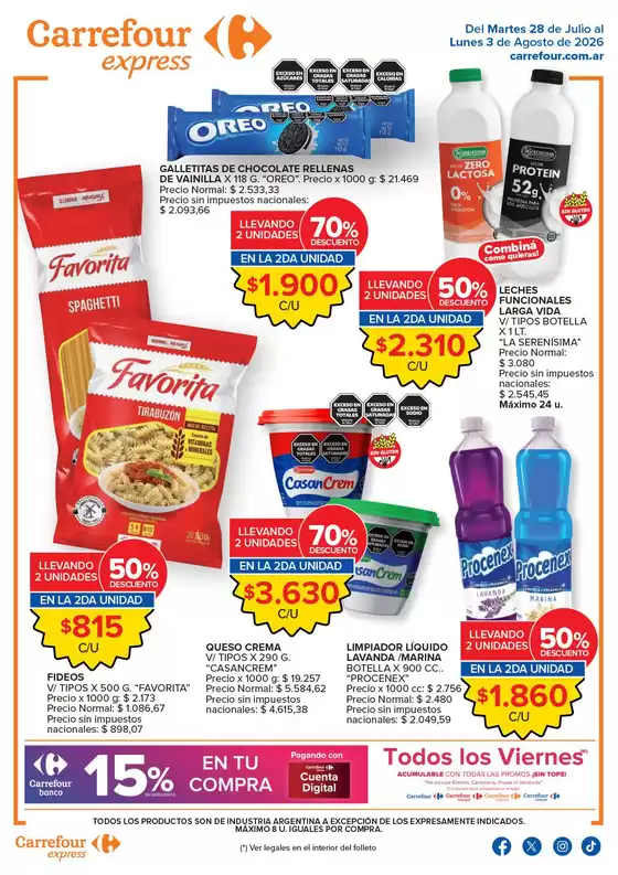 Catálogo Carrefour Express | Carrefour Express 28 Julio | 2026-07-28T00:00:00.000Z - 2026-08-04T00:00:00.000Z