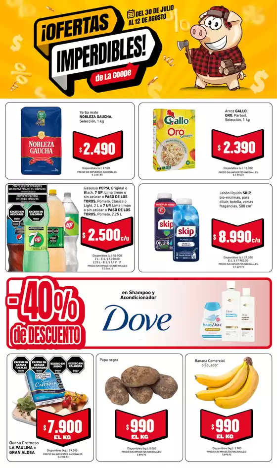 Catálogo Cooperativa Obrera | Imperdibles AGO1 LB | 2026-07-30T00:00:00.000Z - 2026-08-12T00:00:00.000Z