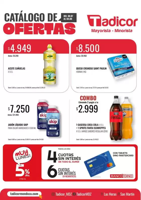 Catálogo Supermercados Tadicor | Ofertas Supermercados Tadicor | 2026-07-30T00:00:00.000Z - 2026-08-04T00:00:00.000Z
