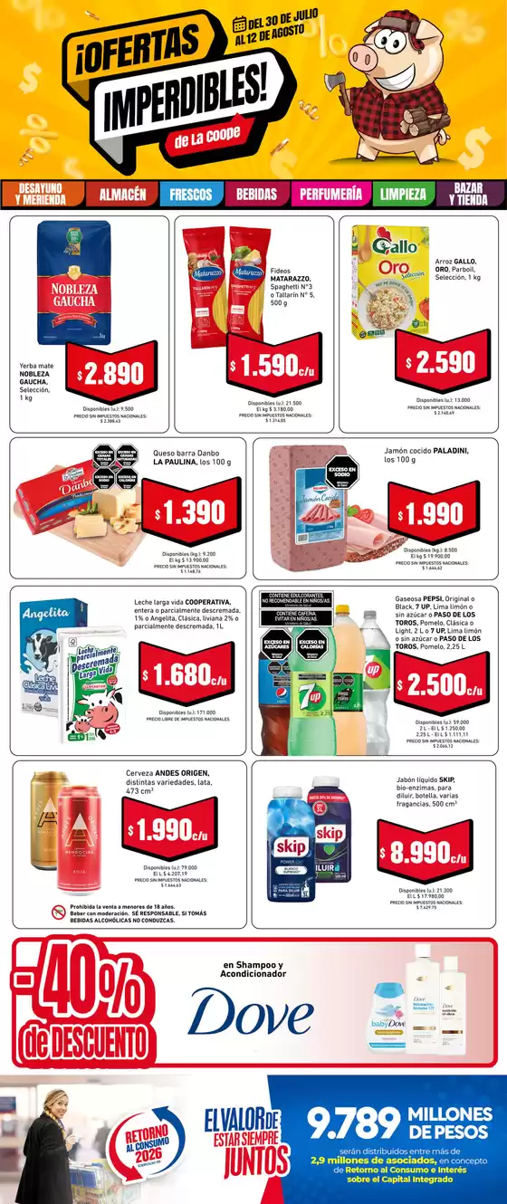 Catálogo Cooperativa Obrera | Imperdibles AGO1 | 2026-07-30T00:00:00.000Z - 2026-08-12T00:00:00.000Z