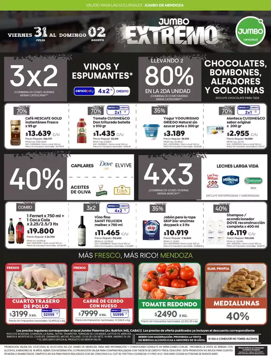Catálogo Jumbo en Luján de Cuyo | Ofertas Mendoza | 2026-07-30T00:00:00.000Z - 2026-08-02T00:00:00.000Z