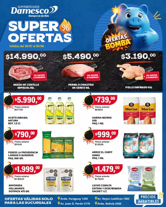 Catálogo Supermercados Damesco | Ofertas minoristas 30 al 5 08 | 2026-07-30T00:00:00.000Z - 2026-08-05T00:00:00.000Z