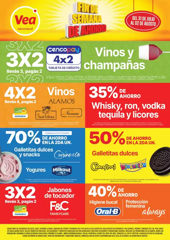 Catálogo Supermercados Vea en Franck | Fin de semana de ahorro Córdoba | 2026-07-31T00:00:00.000Z - 2026-08-02T00:00:00.000Z